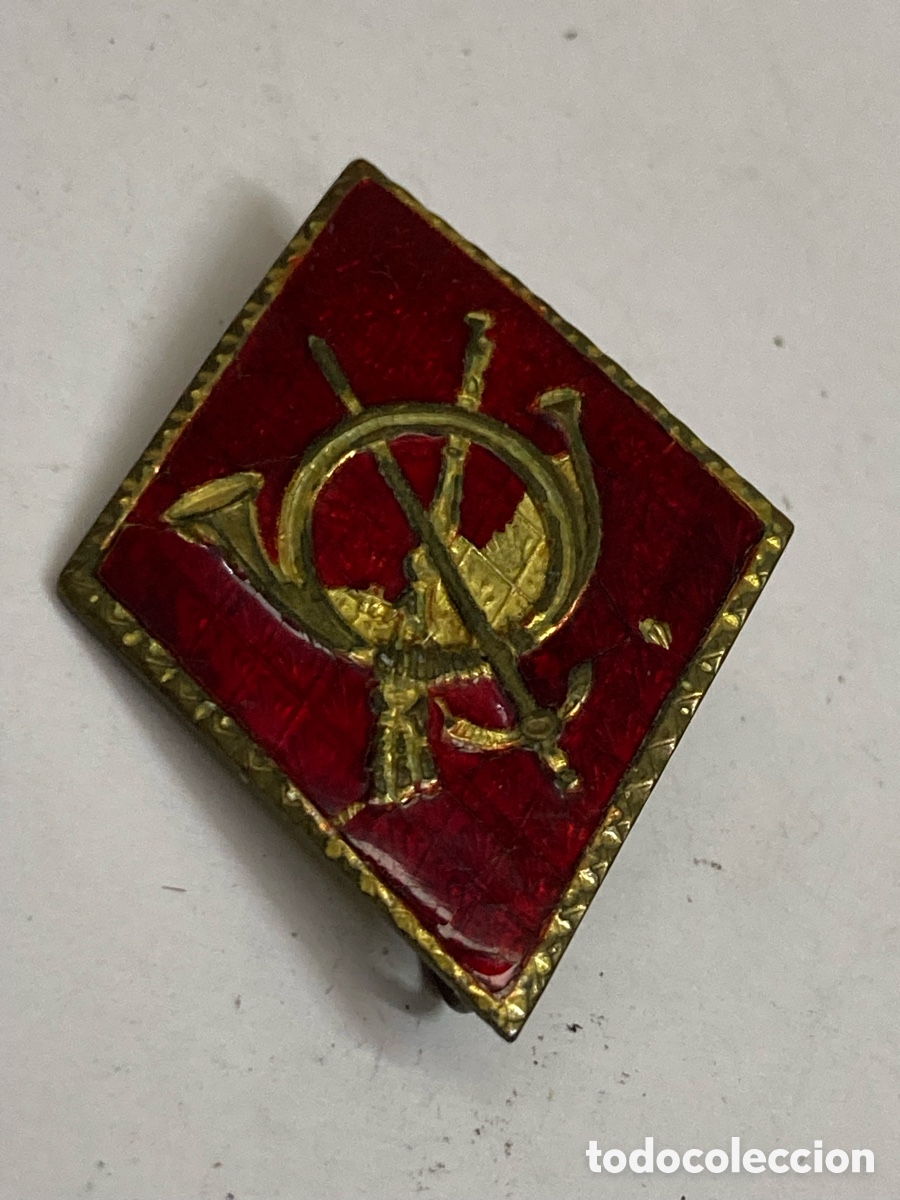Pins de colecci&oacute;n: rombo de infanter&iacute;a esmaltado original del ej&eacute;rcito espa&ntilde;ol