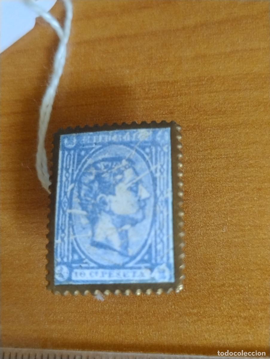 Pins de colecci&oacute;n: Antigua insignia de solapa. Esmalte. Sello Alfonso XII Cuba ..
