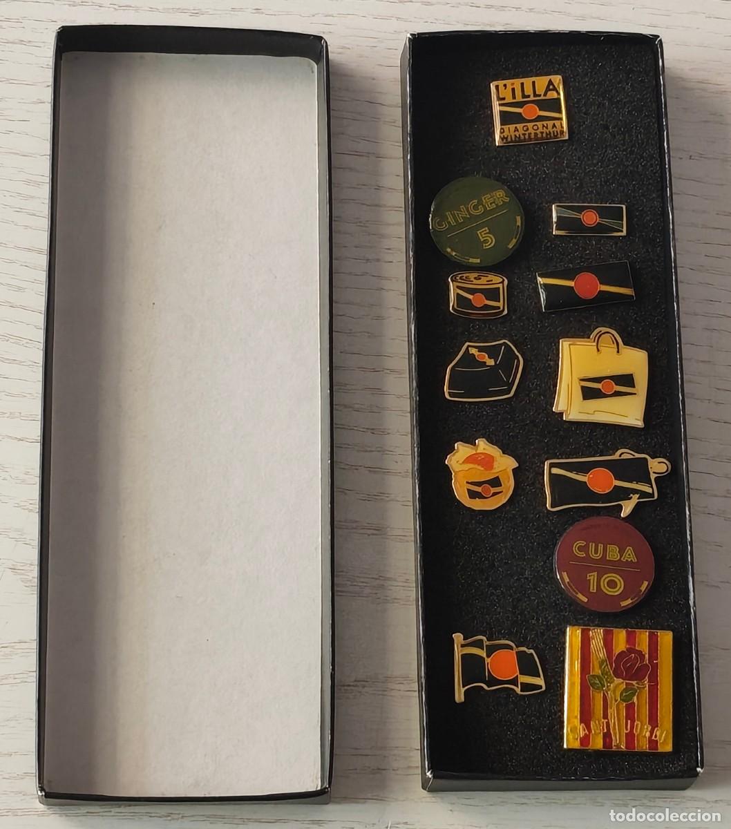 Pins de colecci&oacute;n: LOTE DE 12 PINS (L'ILLA DIAGONAL DE BARCELONA / GINGER 5 / CUBA 10 / ROSA SANT JORDI)