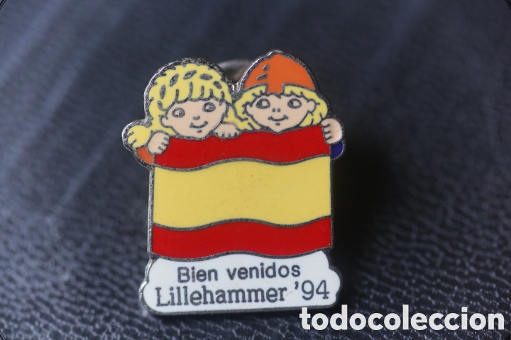 Pins de colecci&oacute;n: Pin oficial MASCOTAS JUEGOS OL&Iacute;MPICOS INVIERNO LILLEHAMMER 94. NORUEGA. 1994. Bandera espa&ntilde;ola.