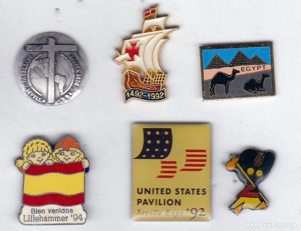 Pins de colecci&oacute;n: 6 pins Expo 92 Sevilla