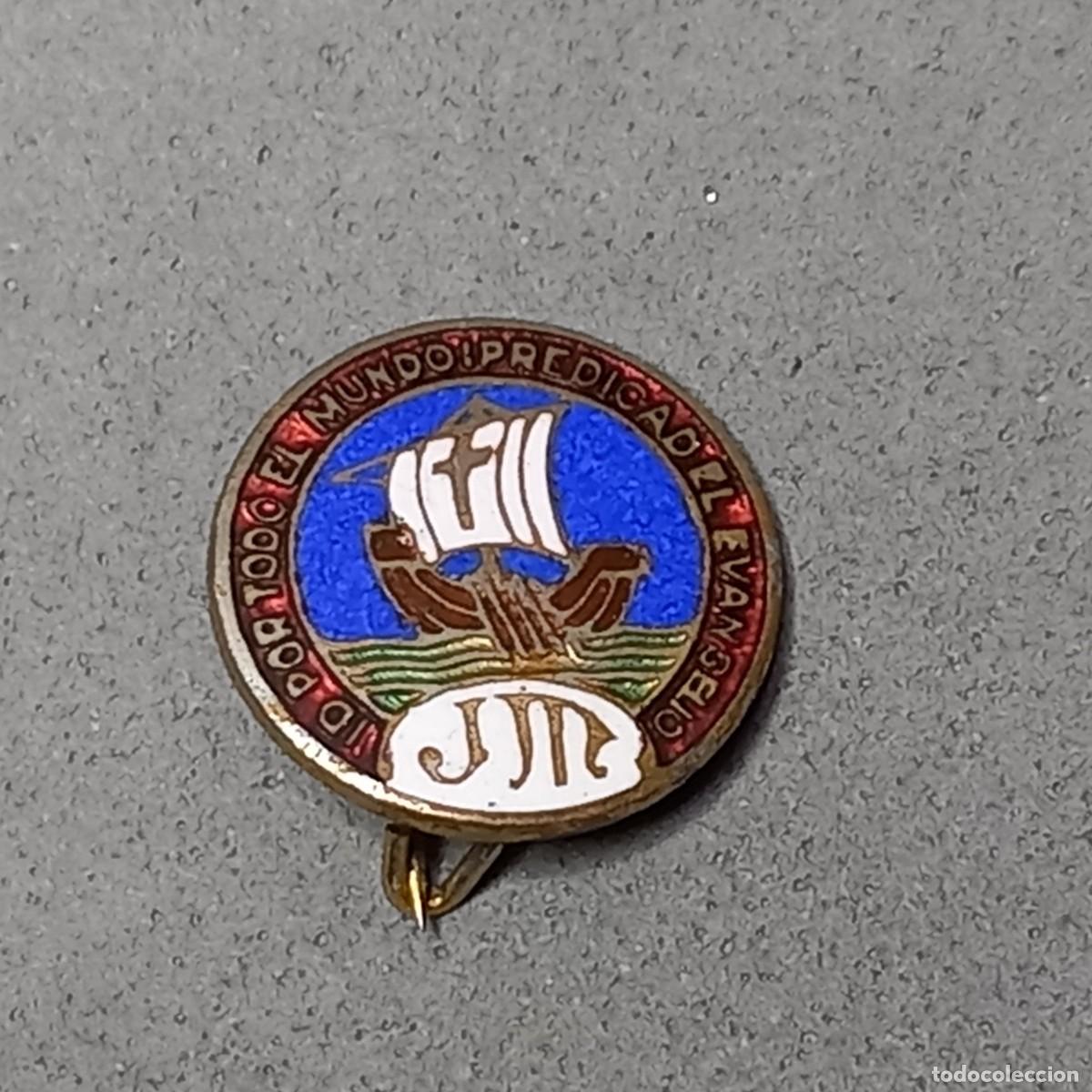 Pins de colecci&oacute;n: Antigua insignia de alfiler Id por todo el Mundo | Predicad el Evangelio. A&ntilde;os 60 - 70