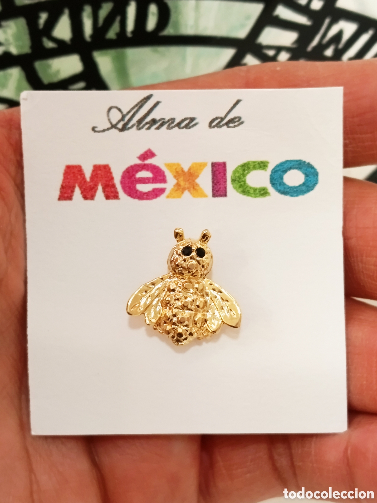 Pins de colecci&oacute;n: Pin vintage abeja color oro, a&ntilde;os 80's, nuevo