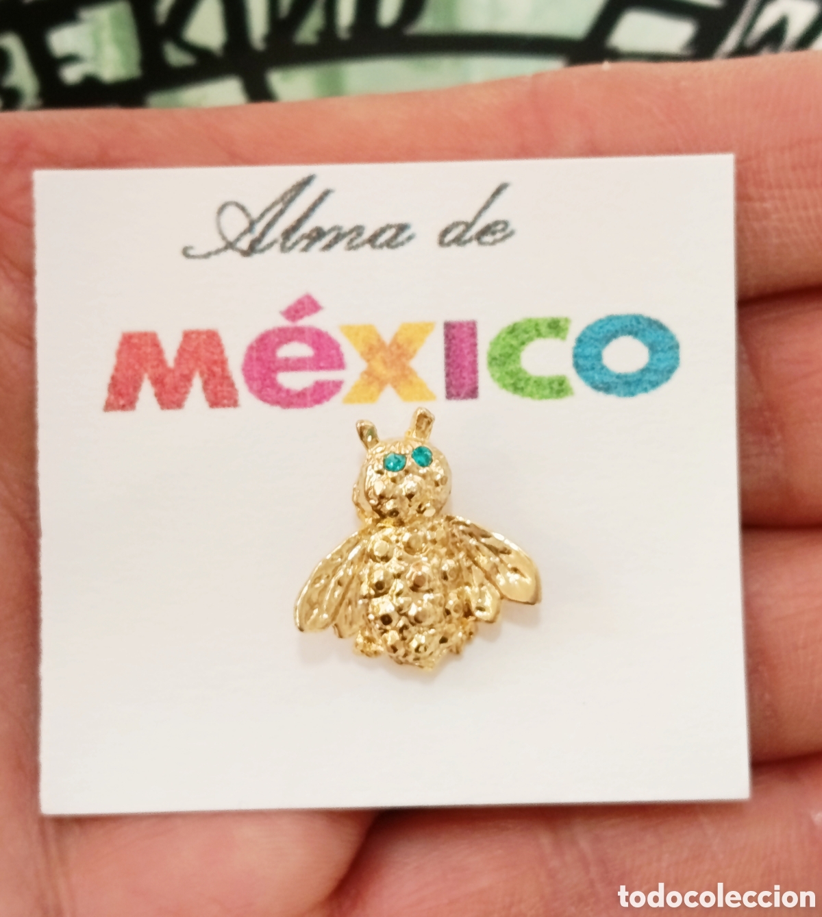 Pins de colecci&oacute;n: Pin vintage abeja color oro, a&ntilde;os 80's, nuevo