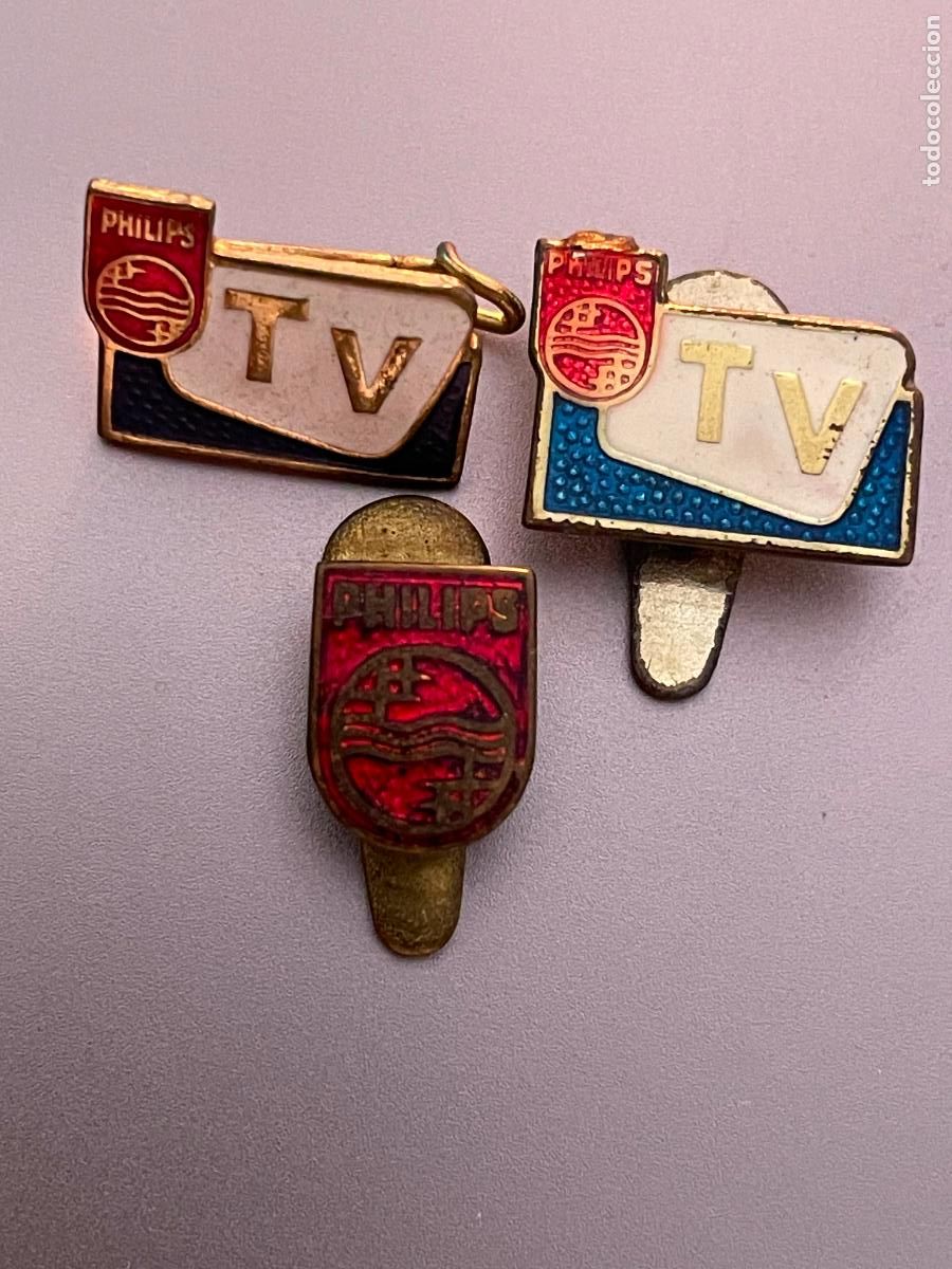 Pins de colecci&oacute;n: pins Televisores Phillips, tres unidades