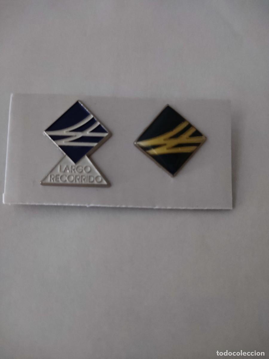 Pins de colecci&oacute;n: PIN TRENES- LOTE 2 PINS LOGO DE TRENES LARGO RECORRIDO RENFE