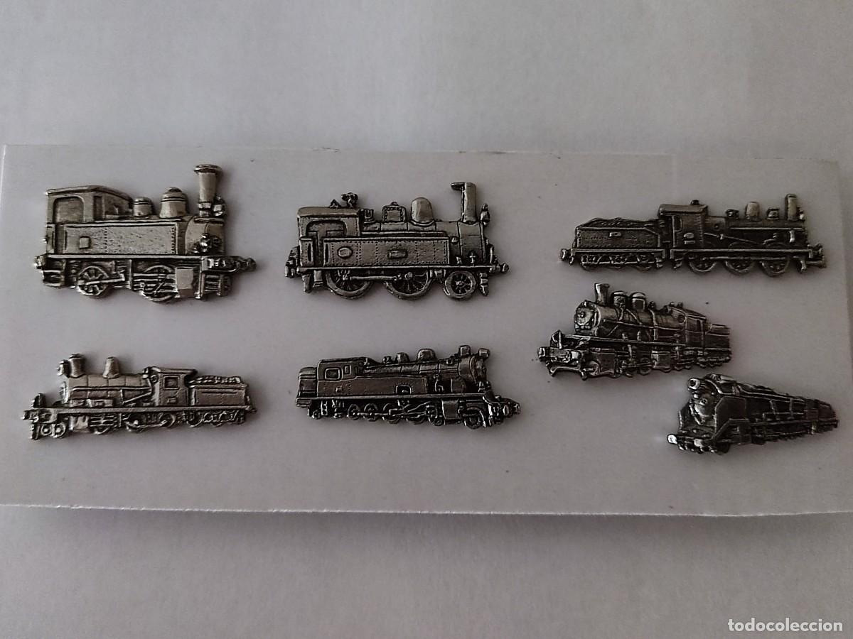 Pins de colecci&oacute;n: PIN TRENES - LOTE DE 7 PINS LOCOMOTORAS VAPOR EN RELIEVE
