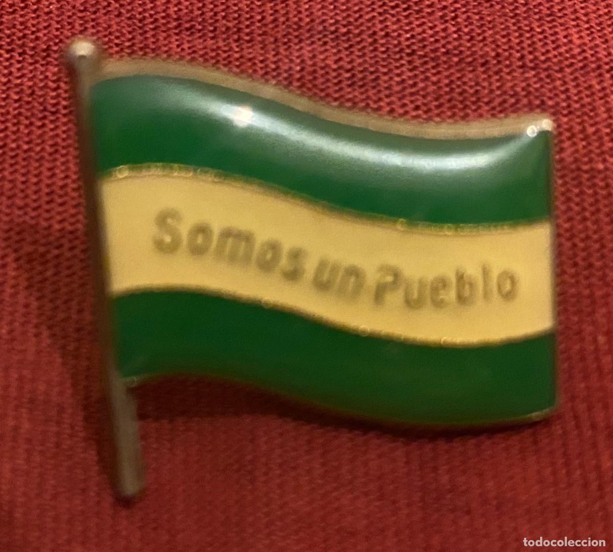 Pins de colecci&oacute;n: Pin nacionalista andaluz. Bandera de Andaluc&iacute;a. Met&aacute;lico. Art&iacute;culo vintage, a&ntilde;os 90. Buen estado.