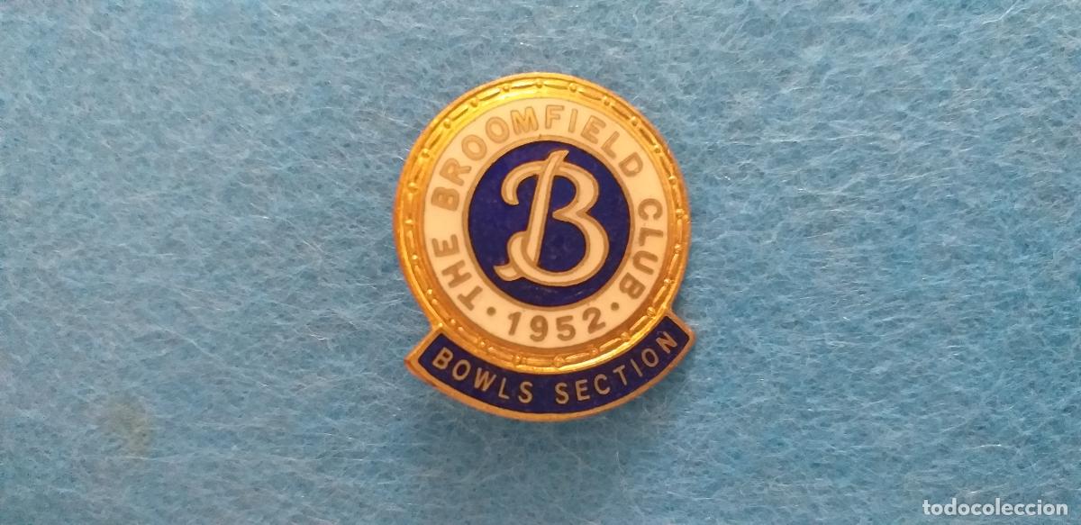 Pins de colecci&oacute;n: PIN PUBLICIDAD. The BROOMFIELD CLUB. 1952. INGLATERRA. Club de bolos. Bowling ALFILER.