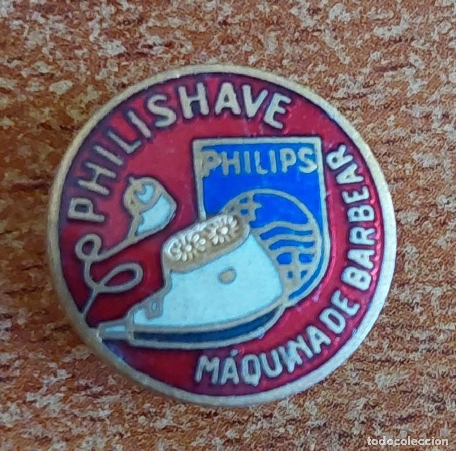 Pins de colecci&oacute;n: Emblema ojal M&aacute;quina de barbear Philishave Philips