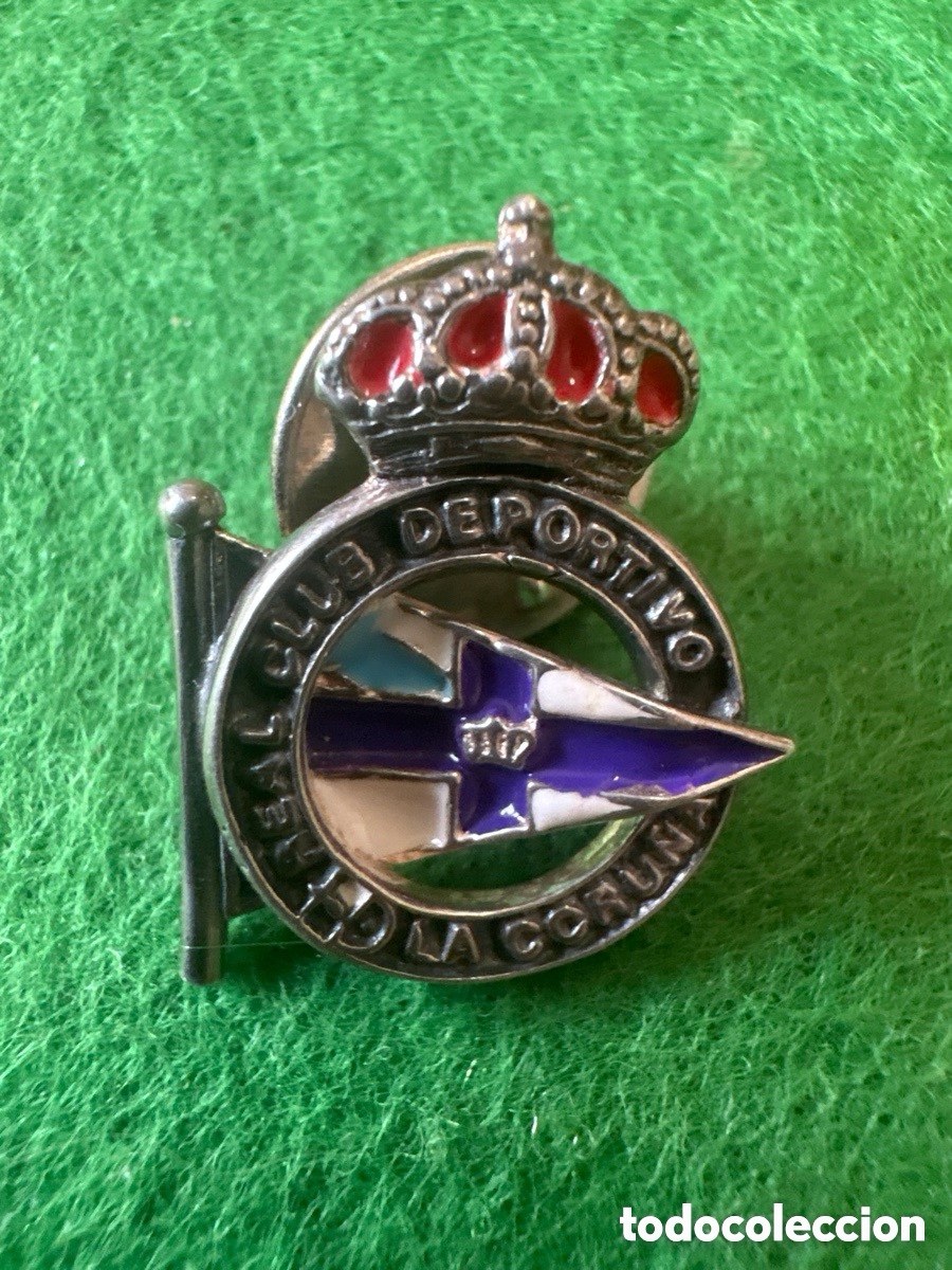 Pins de colecci&oacute;n: Pon de plata y esmalte Deportivo de La Coru&ntilde;a