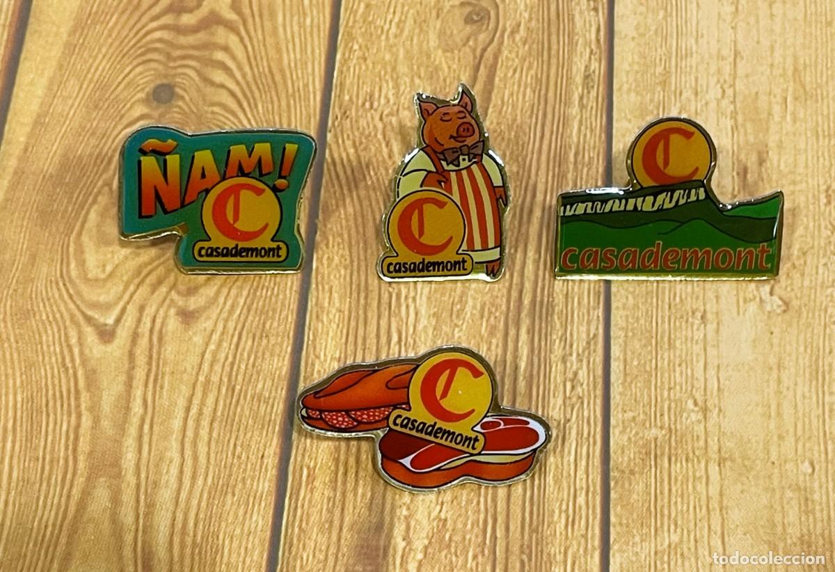 Pins de colecci&oacute;n: COLECCI&Oacute;N COMPLETA DE LOS 4 PINS DE LA CASA DE EMBUTIDOS CASADEMONT