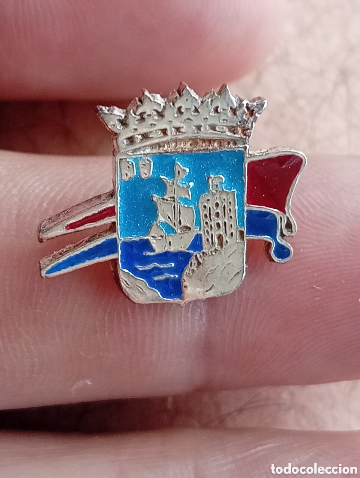 Pins de colecci&oacute;n: Pin her&aacute;ldico Santander 925