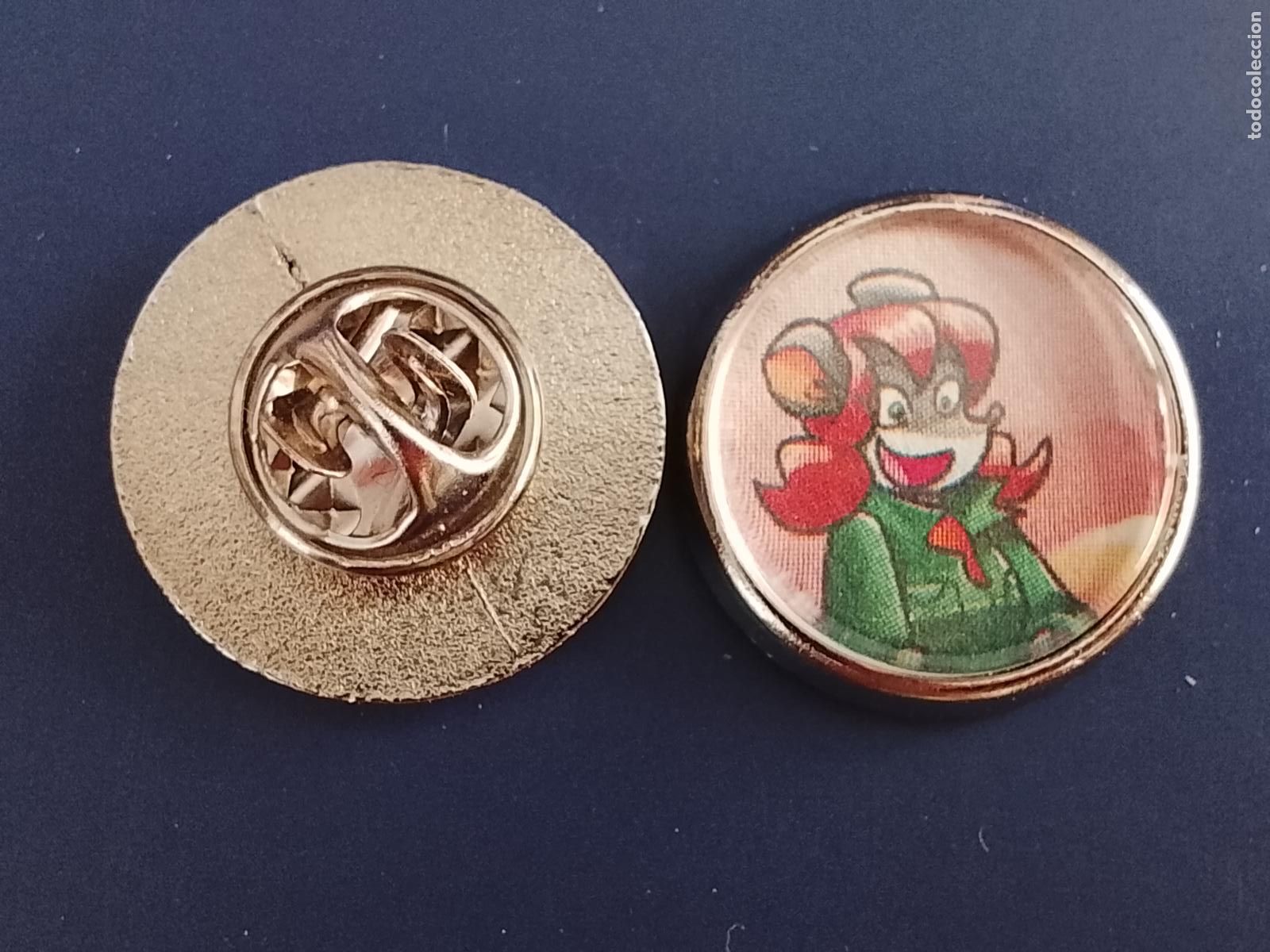 Pins de colecci&oacute;n: pin redondo metal - infantil dibujos animados c&oacute;mics Tea Stilton