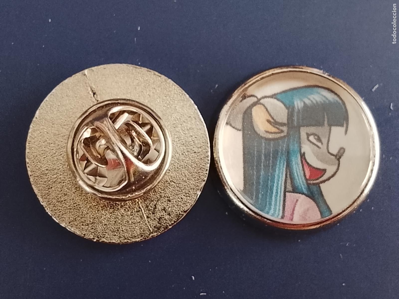 Pins de colecci&oacute;n: pin redondo metal - infantil dibujos animados c&oacute;mics Tea Stilton