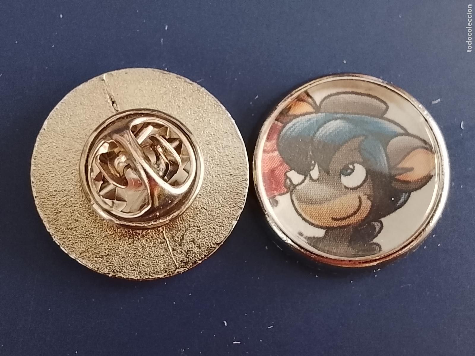 Pins de colecci&oacute;n: pin redondo metal - infantil dibujos animados c&oacute;mics Tea Stilton