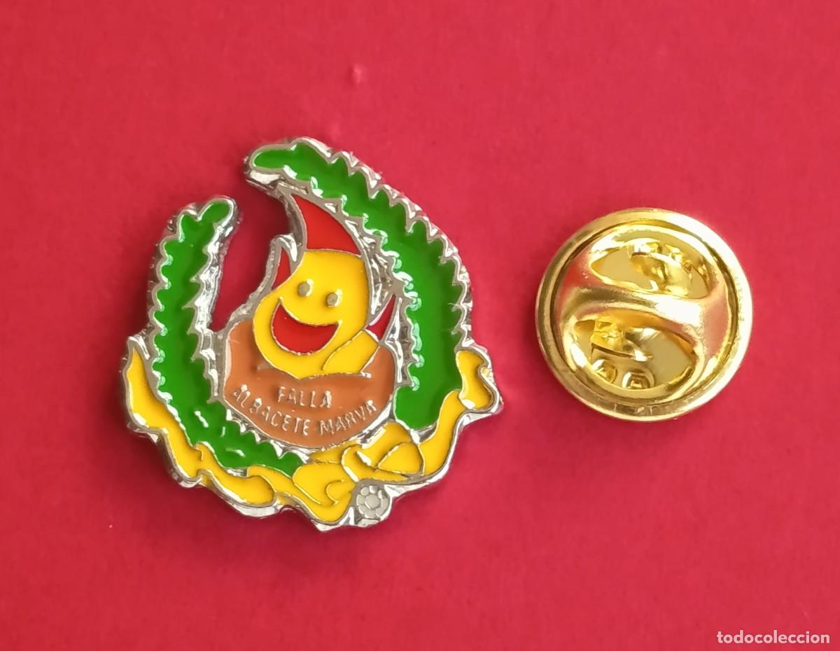 Pins de colecci&oacute;n: PIN FUTBOL - NO ESMALTE - FALLA ALBACETE MARVA - VALENCIA - 130449