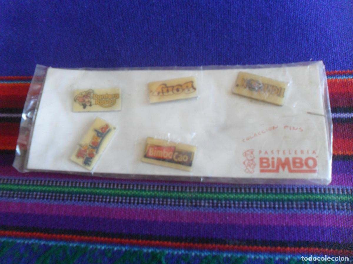 Pins de colecci&oacute;n: BLISTER COLECCI&Oacute;N 5 PINS PASTELER&Iacute;A BIMBO COMPLETA BONY PANTERA ROSA TIGRET&Oacute;N BIMBOCAO MI MERIENDA.