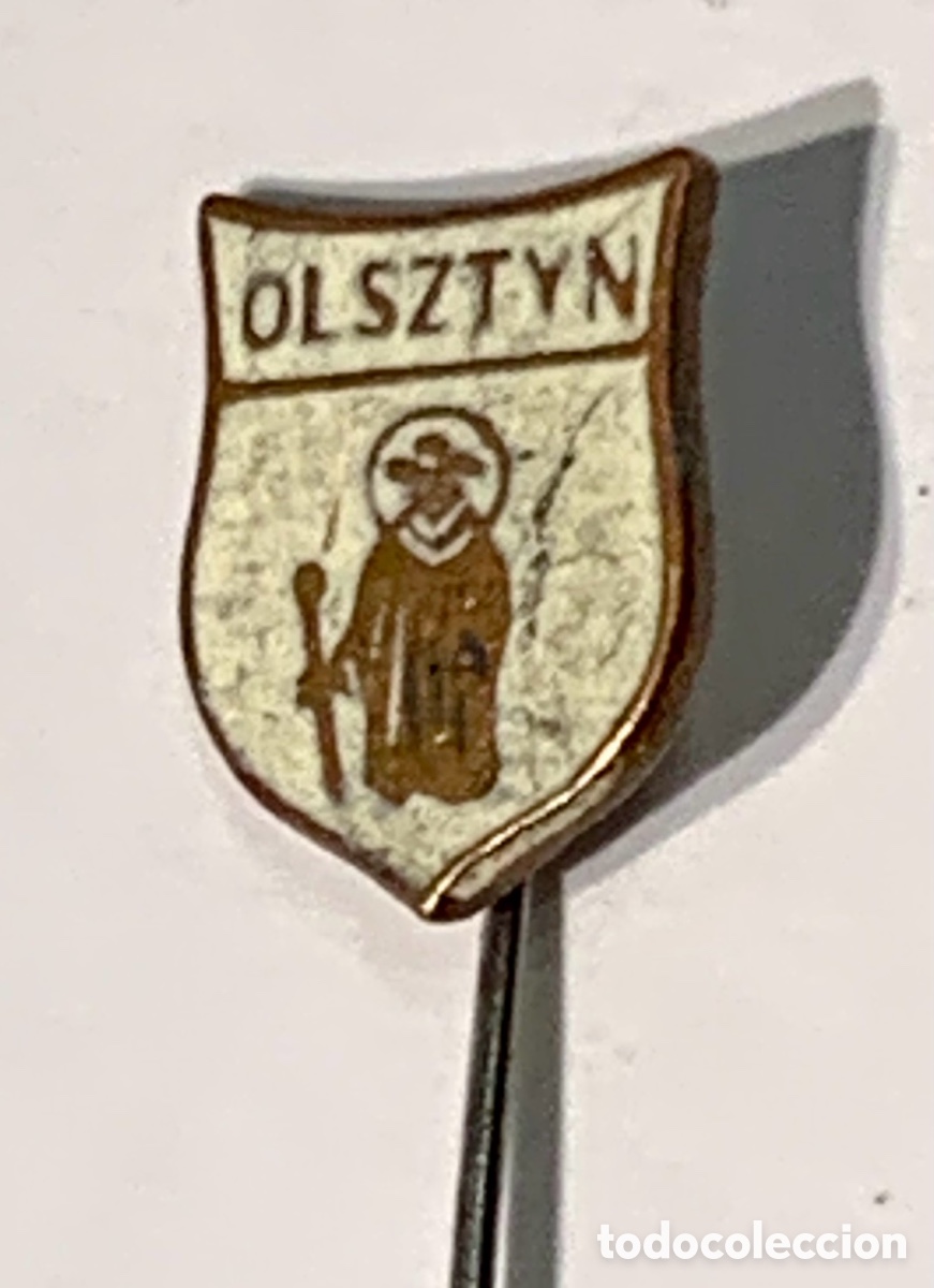 Pins de colecci&oacute;n: Pin de aguja. OLSZTYN. Santiago el Viejo. Escudo de la Ciudad. Polonia. A&ntilde;os 60.