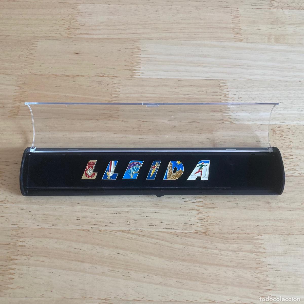 Pins de colecci&oacute;n: PINS LLEIDA, CONJUNTO DE 6 LETRAS CON MOTIVOS, EN CAJA ESTUCHE, PIN TIPOGR&Aacute;FICO, SOUVENIR