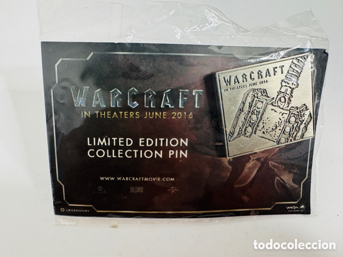 Pins de colecci&oacute;n: pin de colecci&oacute;n de edici&oacute;n limitada de la pel&iacute;cula Warcraft de 2016