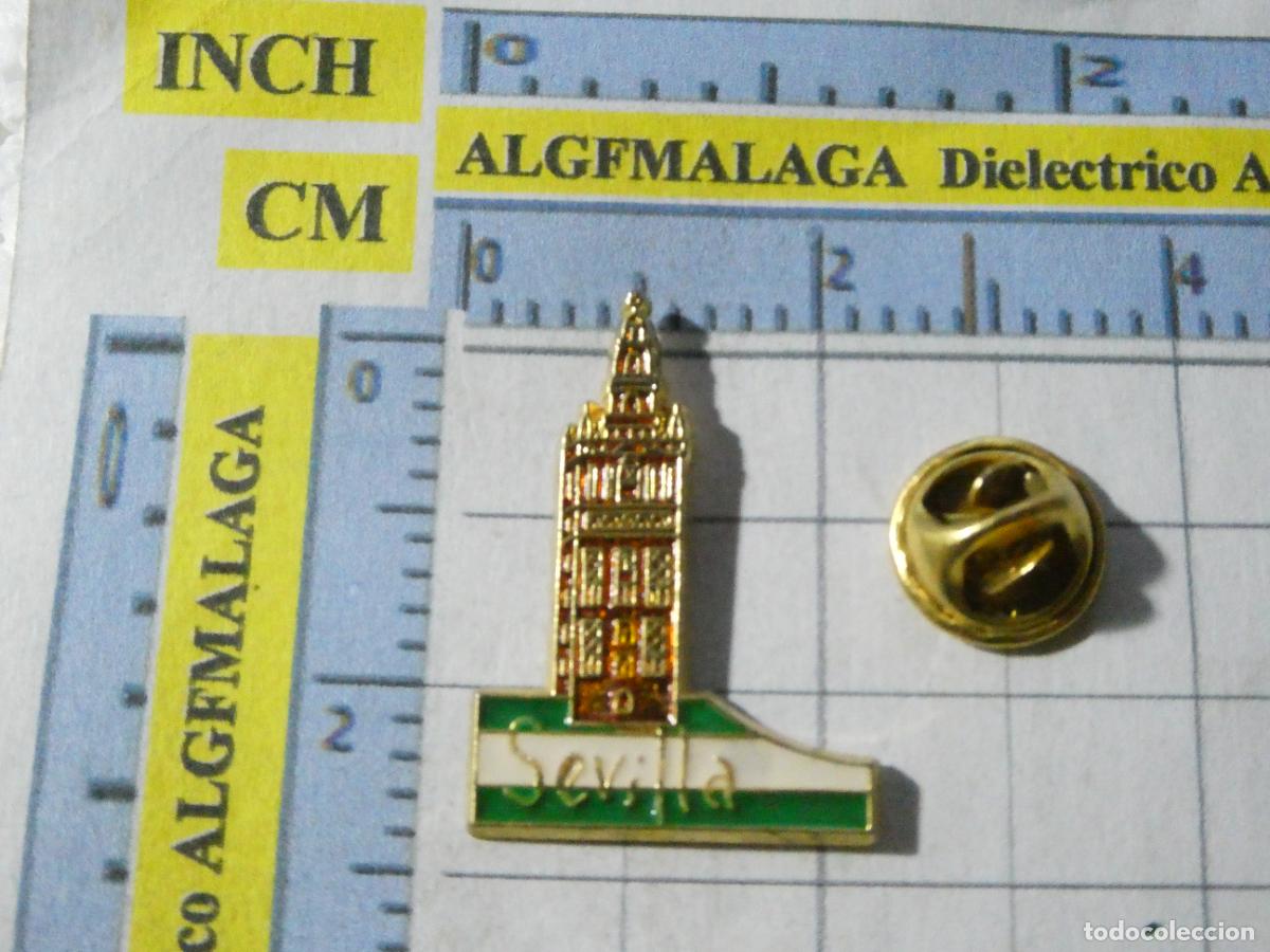 Pins de colecci&oacute;n: PIN DE TURISMO. SEVILLA LA GIRALDA BANDERA ANDALUC&Iacute;A