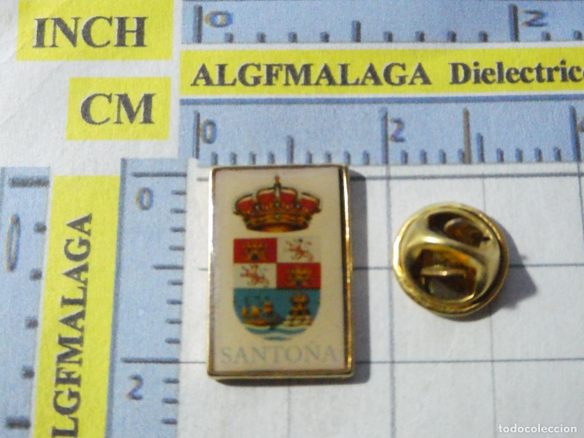 Pins de colecci&oacute;n: PIN DE TURISMO HER&Aacute;LDICA. ESCUDO HER&Aacute;LDICO SANTO&Ntilde;A CANTABRIA