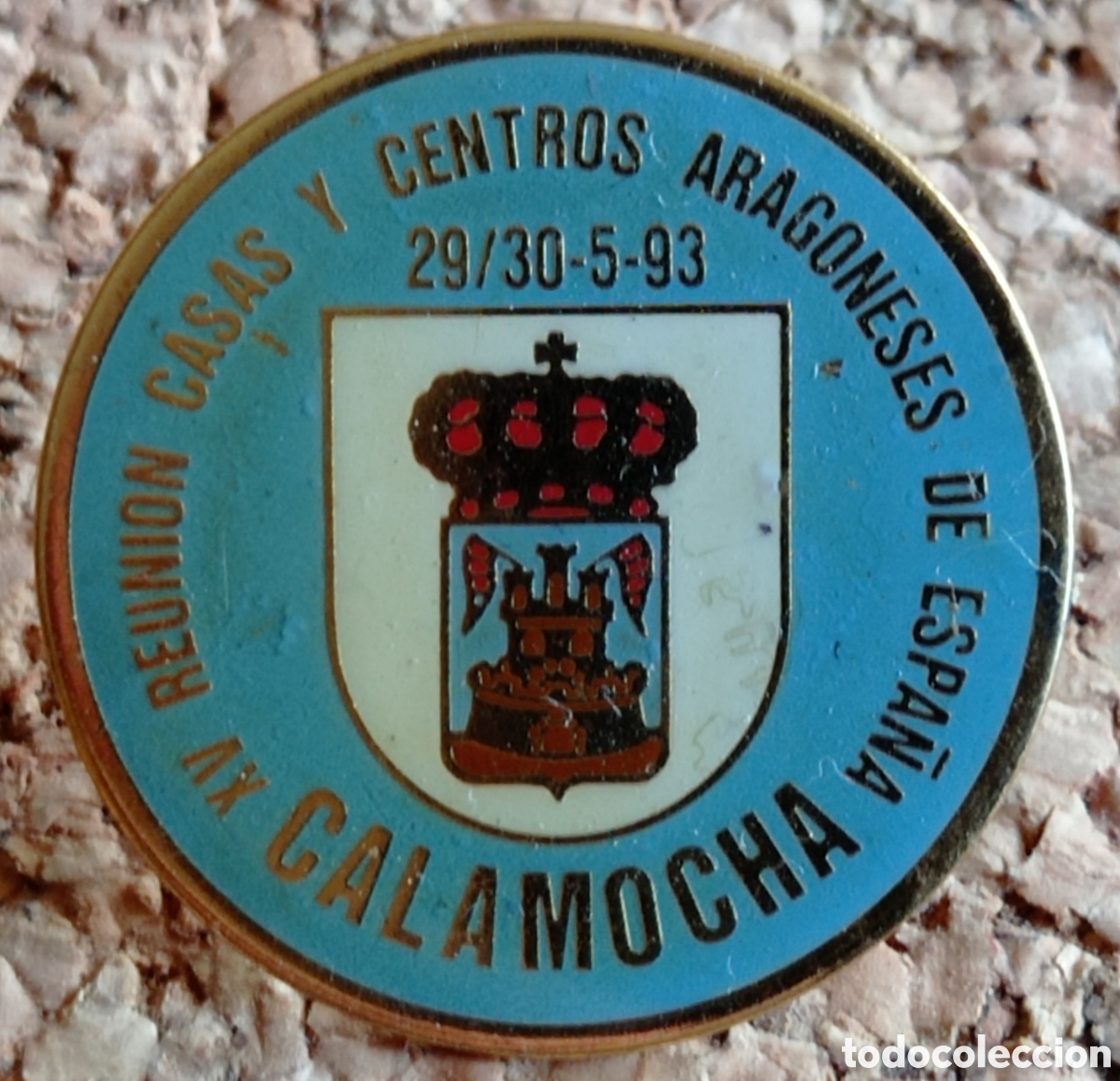 Pins de colecci&oacute;n: PIN CASAS Y CENTROS ARAGONESES CALAMOCHA 1993