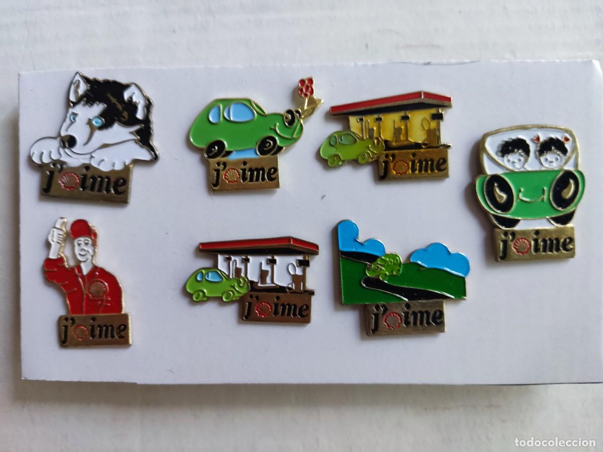 Pins de colecci&oacute;n: LOTE DE 7 PINS GASOLINERA SHELL- J'AIME.