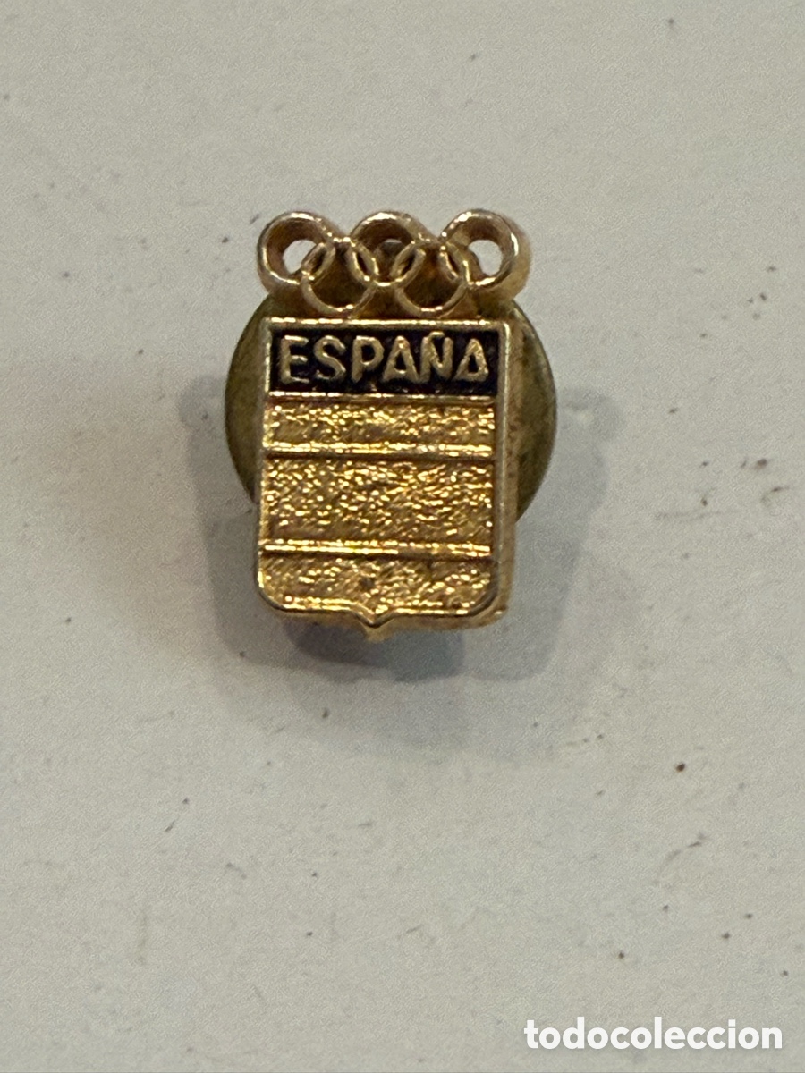 Pins de colecci&oacute;n: Pin ol&iacute;mpico Espa&ntilde;a. Insignia met&aacute;lica vintage