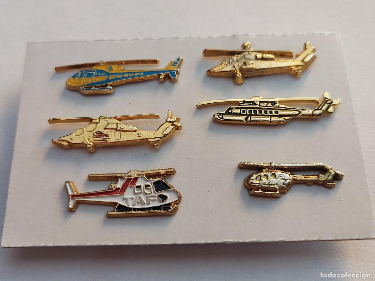 Pins de colecci&oacute;n: LOTE DE 6 PINS DE HELICOPTEROS