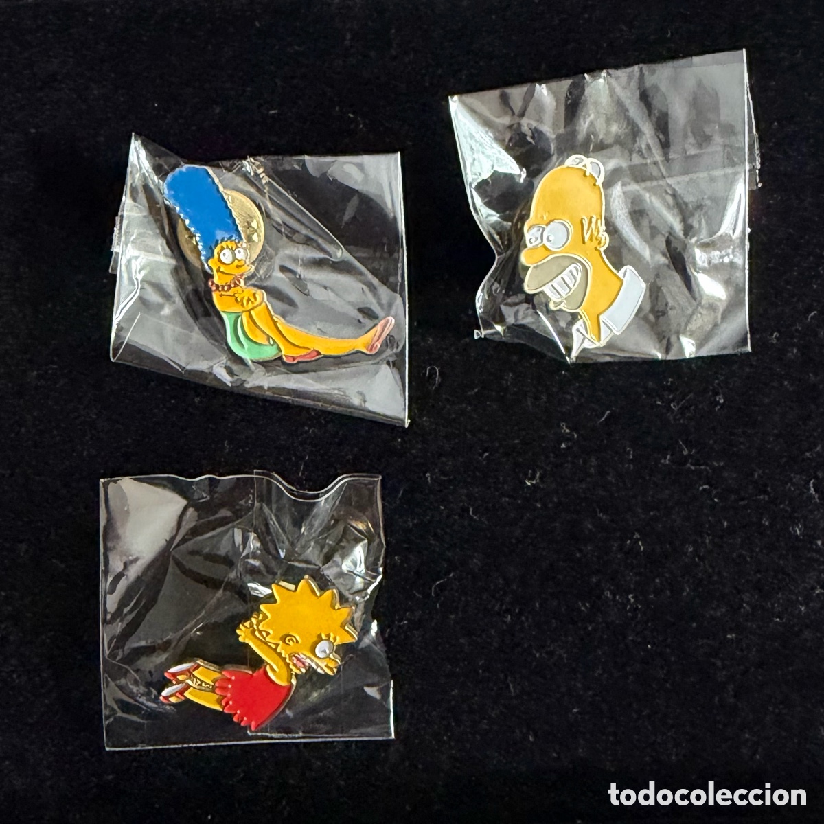 Pins de colecci&oacute;n: Lote 3 Pins Los Simpson Vintage Homer Marge Lisa