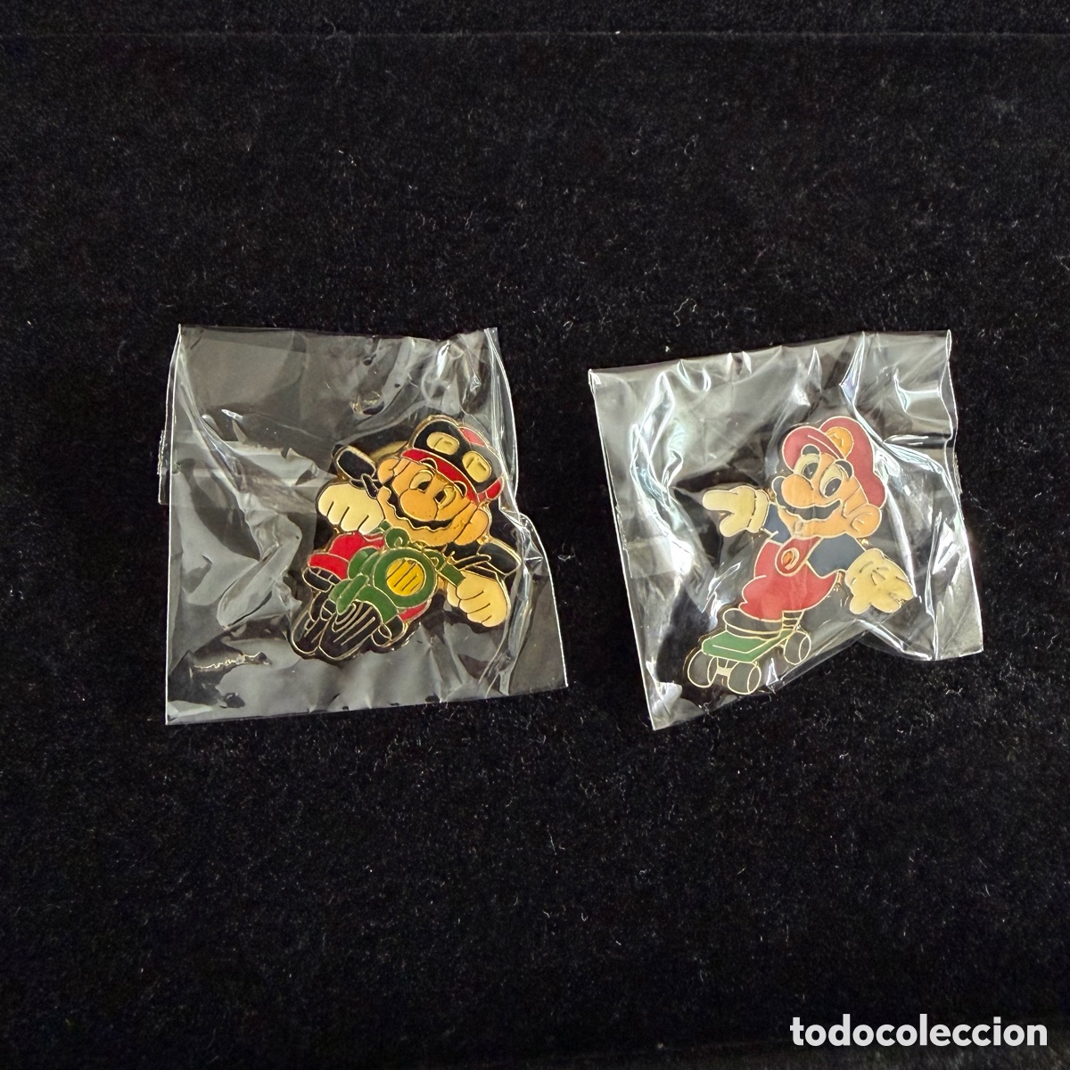 Pins de colecci&oacute;n: Lote 2 Pins Vintage Super Mario Nintendo Skate Moto