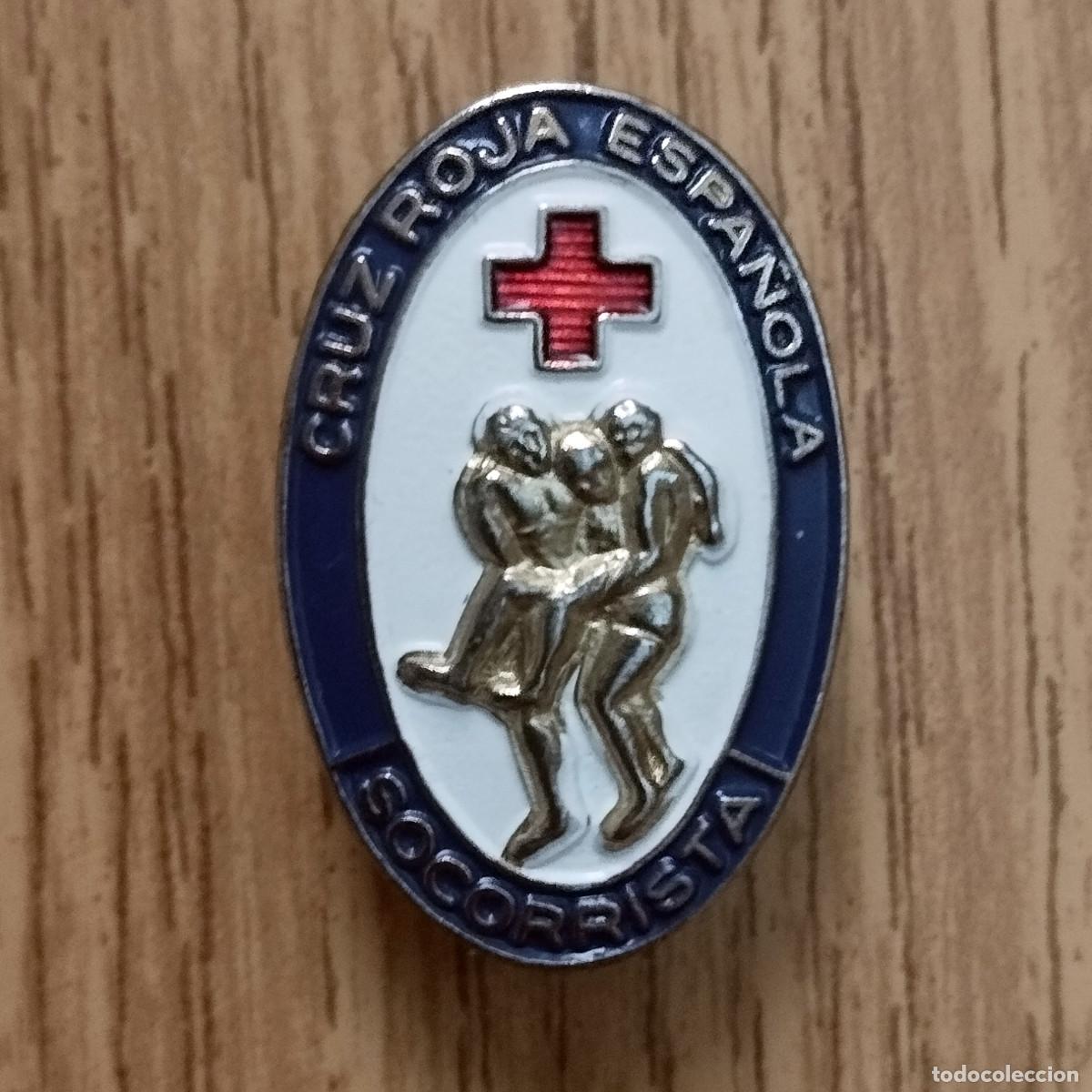 Pins de colecci&oacute;n: Pin - emblema CRUZ ROJA ESPA&Ntilde;OLA - SOCORRISTA | Tenerife - Canarias