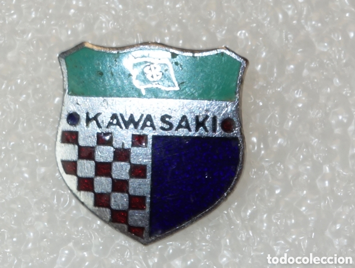 Pins de colecci&oacute;n: Pin broche Kawasaki a&ntilde;os 60-70