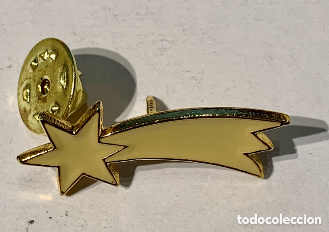 Pins de colecci&oacute;n: Pin. Estrella de Navidad. Metal y esmalte. A&ntilde;os 80.