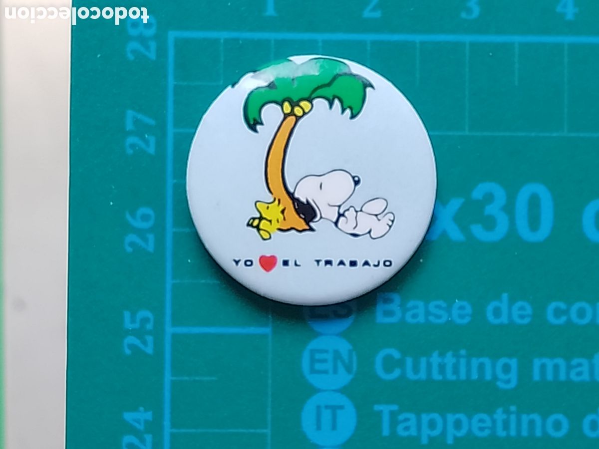 Pins de colecci&oacute;n: SNOOPY . YO AMO EL TRABAJO . CHAPA