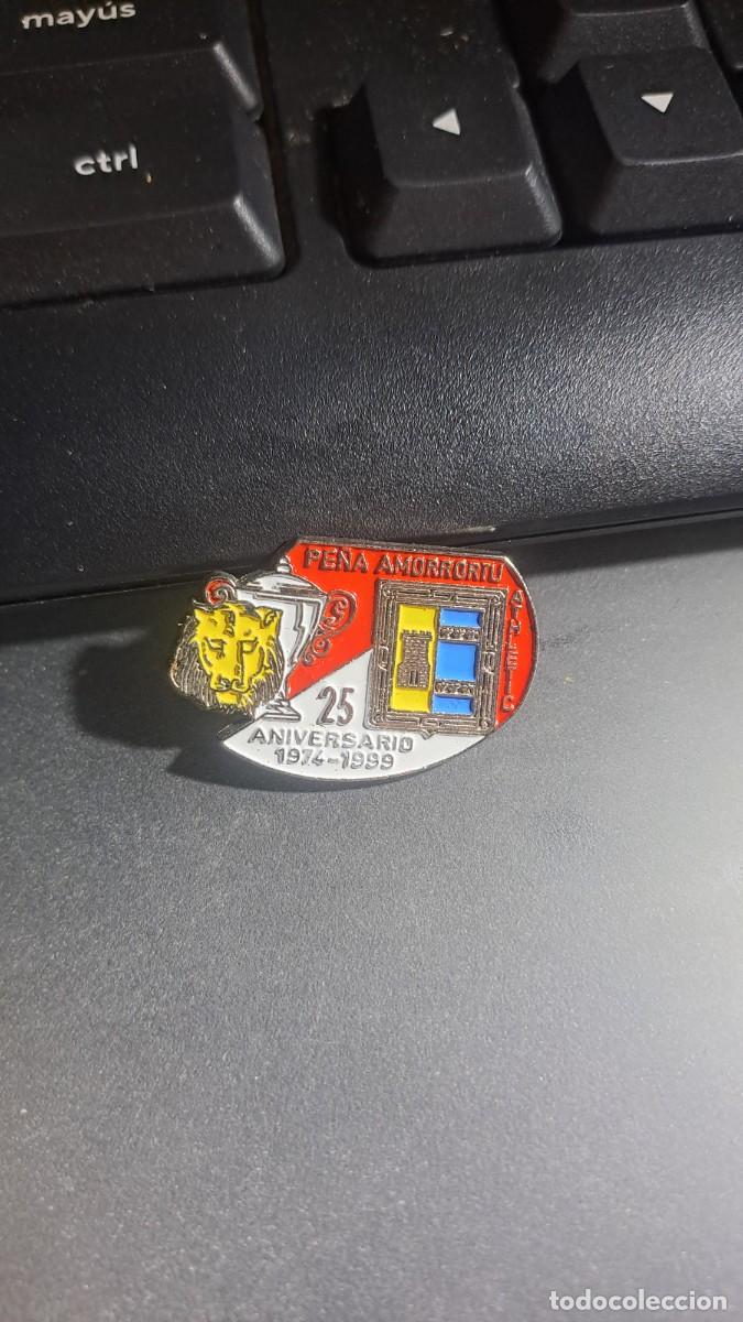Pins de colecci&oacute;n: PIN PE&Ntilde;A ATHLETIC AMORRORTU 25 ANIVERSARIO ATHLETIC CLUB DE BILBAO FUNDADO EN 1974