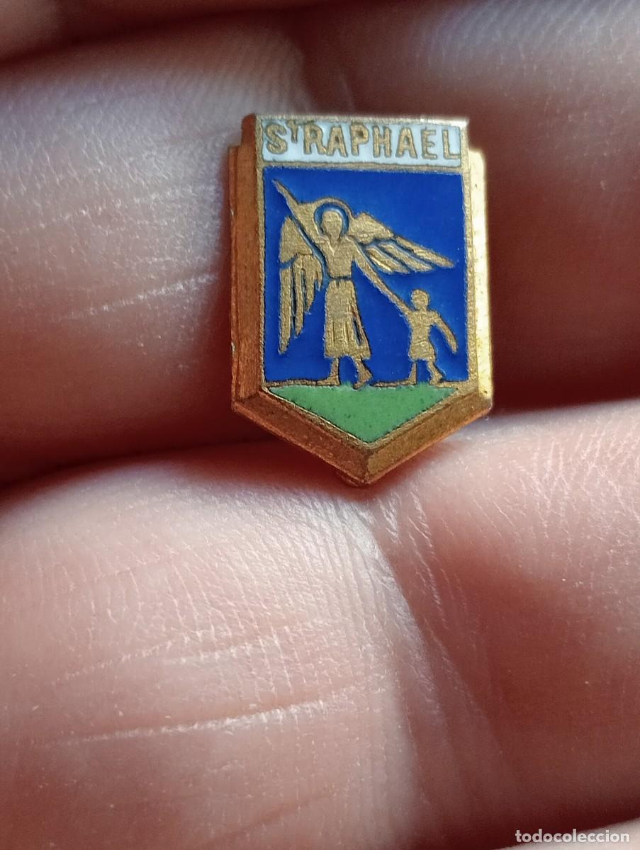 Pins de colecci&oacute;n: INSIGNIA ESMALTADA SAINT RAPHAEL COMUNA FRANCESA ESCUDO HER&Aacute;LDICO PINS ALFILER SAN RAFAEL ARCANGEL