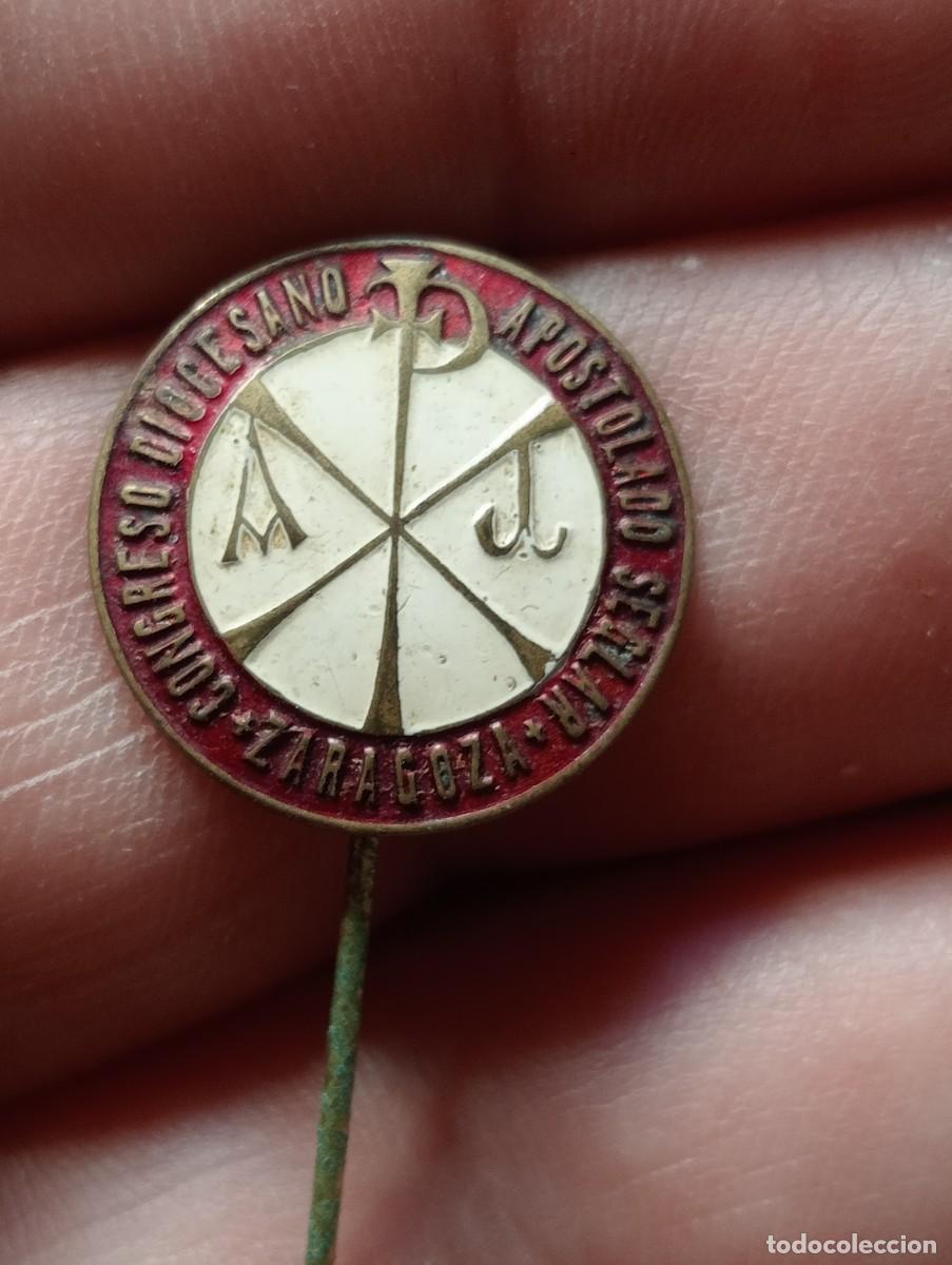 Pins de colecci&oacute;n: INSIGNIA CONGRESO DIOCESANO APOSTOLADO SEGLAR ZARAGOZA ALFILER RELIGIOSO PINS