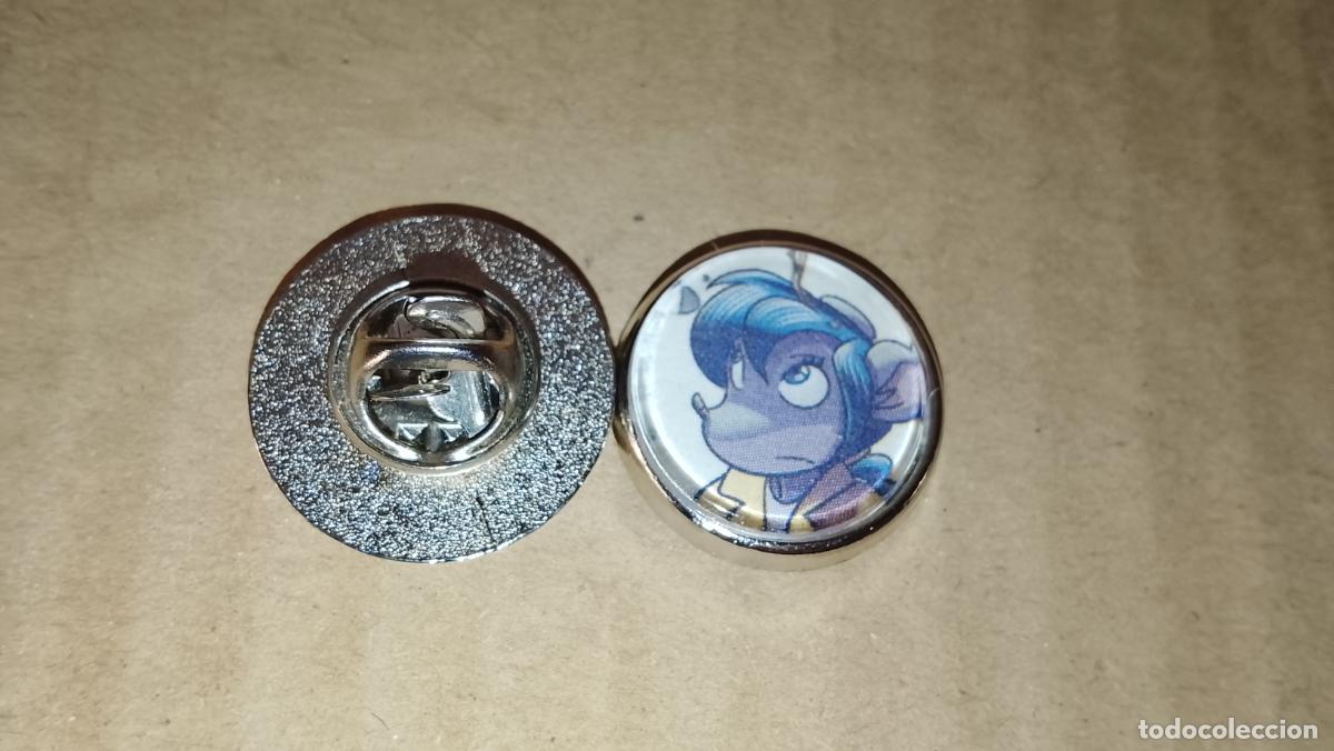Pins de colecci&oacute;n: pin redondo metal - infantil dibujos animados c&oacute;mics Tea Stilton