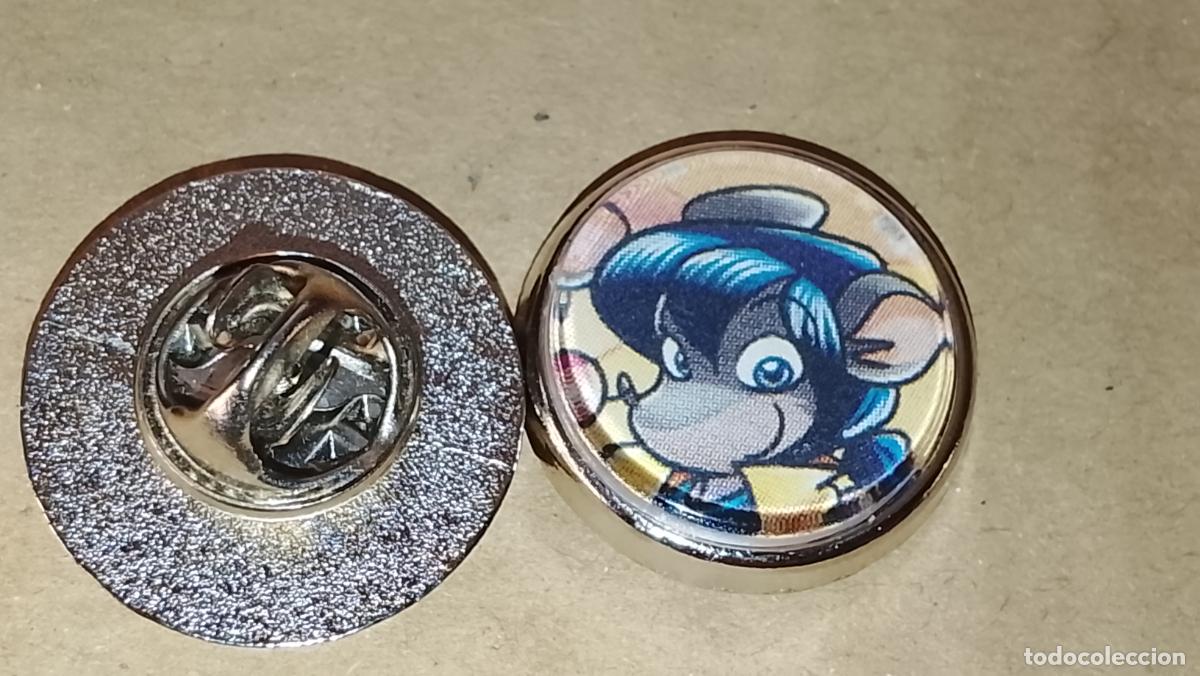 Pins de colecci&oacute;n: pin redondo metal - infantil dibujos animados c&oacute;mics Tea Stilton