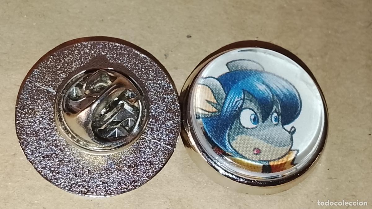 Pins de colecci&oacute;n: pin redondo metal - infantil dibujos animados c&oacute;mics Tea Stilton