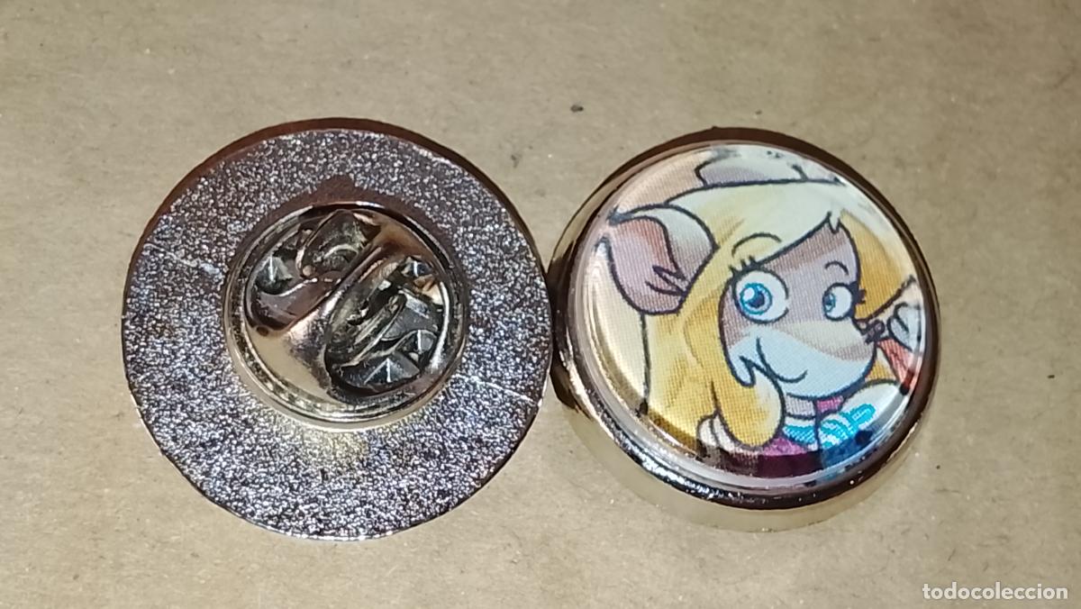 Pins de colecci&oacute;n: pin redondo metal - infantil dibujos animados c&oacute;mics Tea Stilton