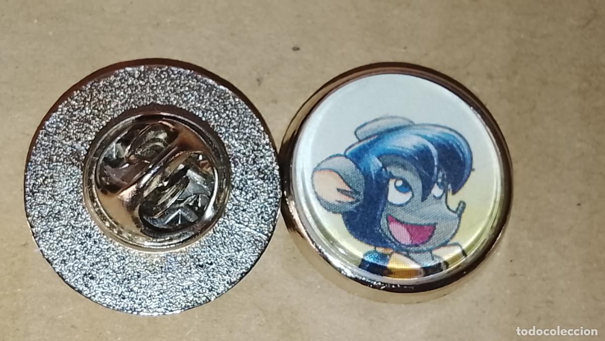 Pins de colecci&oacute;n: pin redondo metal - infantil dibujos animados c&oacute;mics Tea Stilton