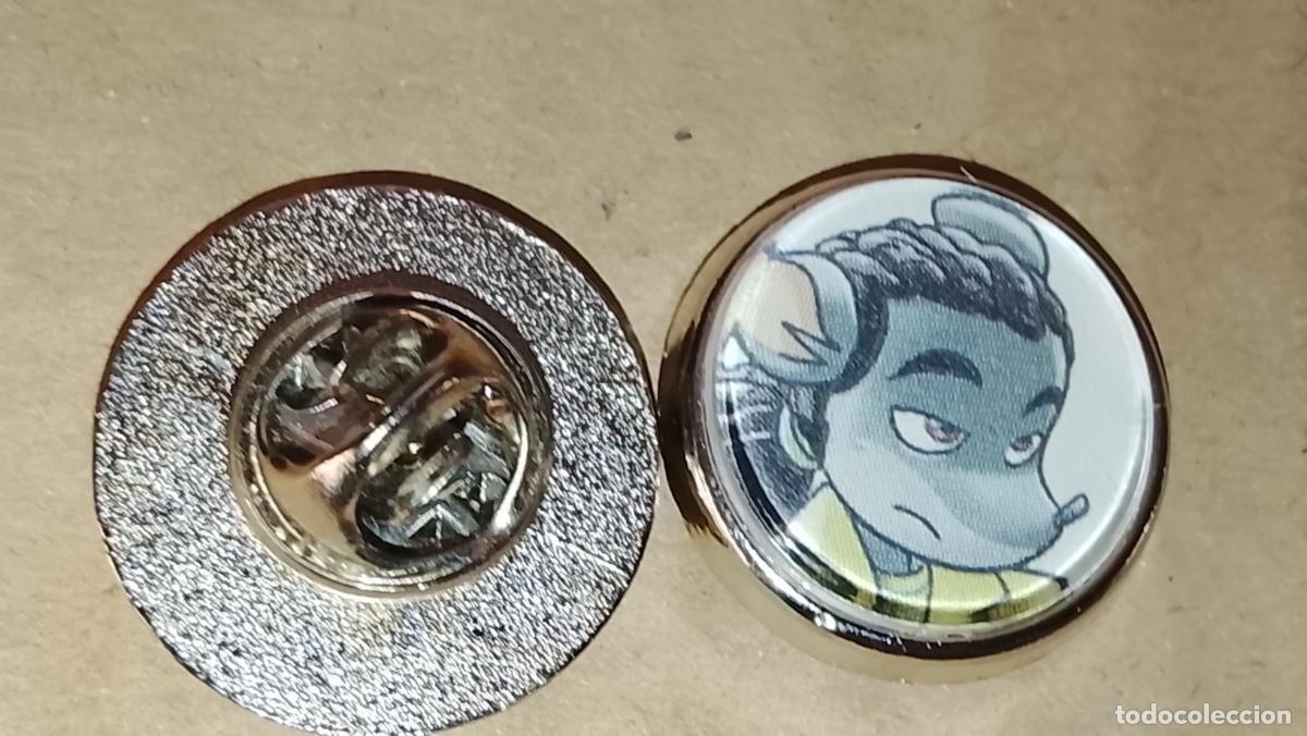 Pins de colecci&oacute;n: pin redondo metal - infantil dibujos animados c&oacute;mics Tea Stilton