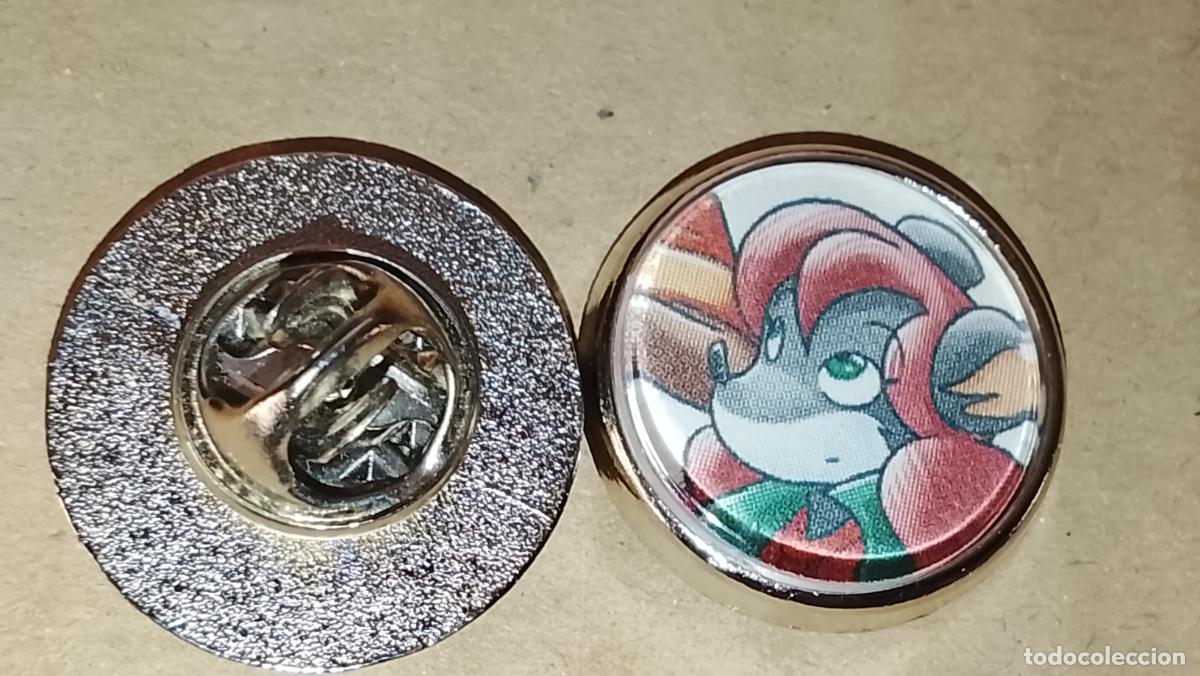Pins de colecci&oacute;n: pin redondo metal - infantil dibujos animados c&oacute;mics Tea Stilton