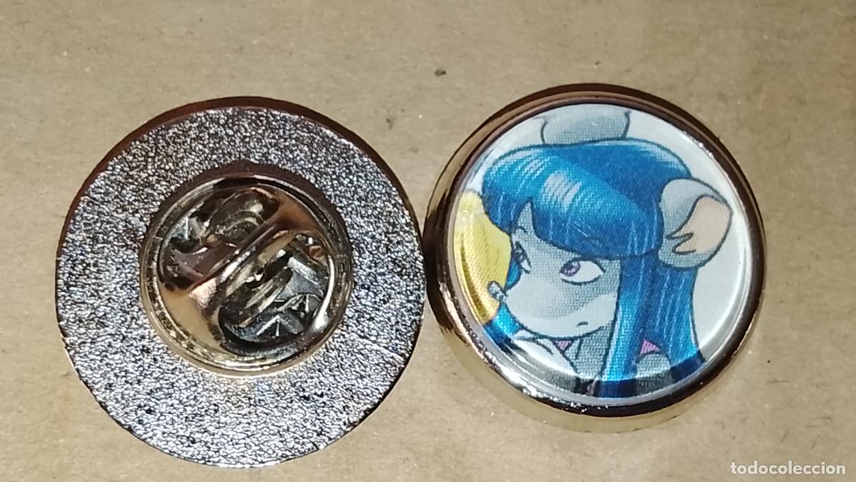 Pins de colecci&oacute;n: pin redondo metal - infantil dibujos animados c&oacute;mics Tea Stilton