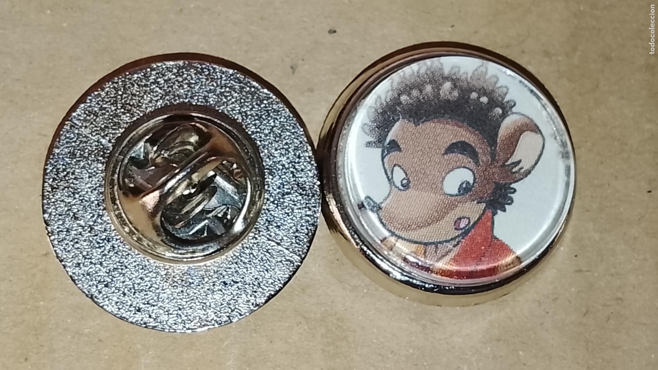 Pins de colecci&oacute;n: pin redondo metal - infantil dibujos animados c&oacute;mics Tea Stilton