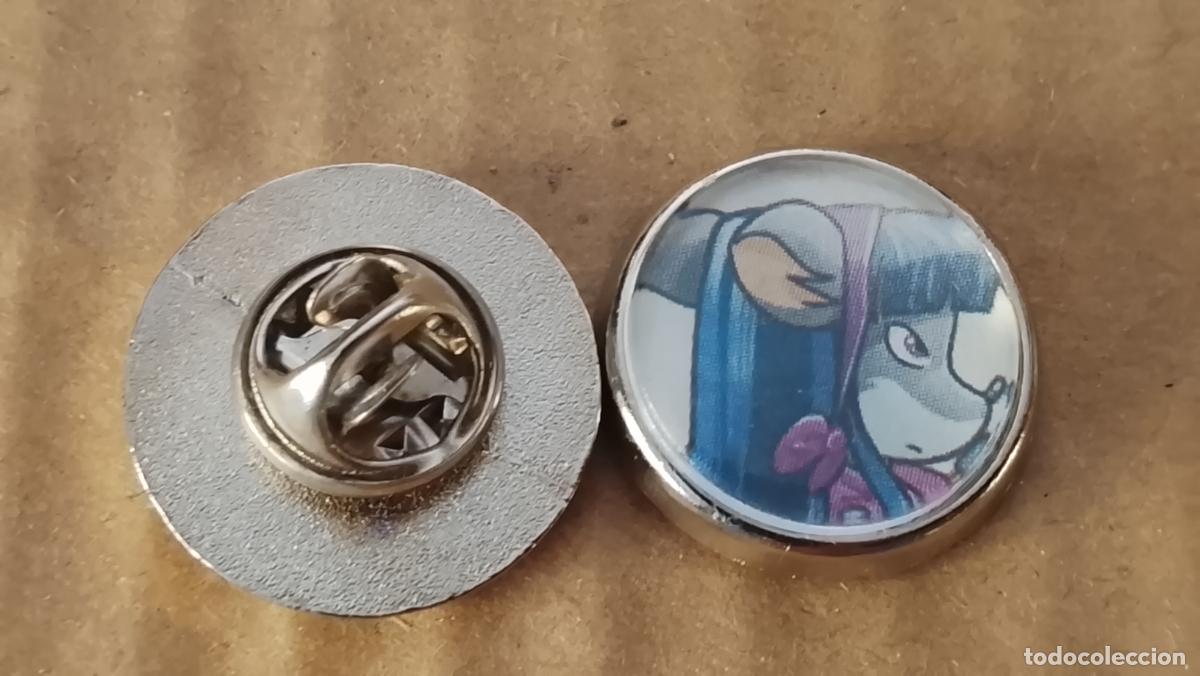 Pins de colecci&oacute;n: pin redondo metal - infantil dibujos animados c&oacute;mics Tea Stilton
